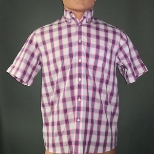 Blue Harbour by MARK & SPENCER, Shirt, Size XL, Plaid Light-Pink/Black/White